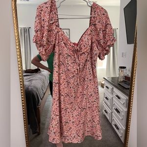 Pink Floral Dress XL